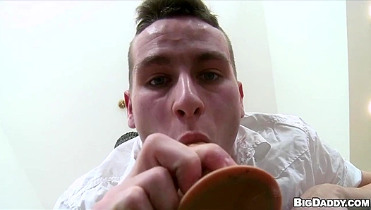 Paul Gets Hard Watching Twink Ride Toy Before Taking Rough Unprotected Anal – GayPornoHub