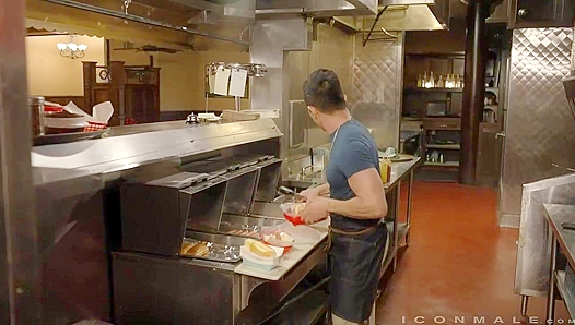Dante Colle Claims JKABs Tight Hole in Hot Kitchen Action – Raw Gay Sex