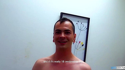 Blonde twink gags on cumshot after intense POV anal — HotGayScene 18+