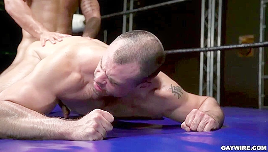 Oiled-Up Bodies Clash as Jaxx Thanatos Takes Control — Hot Gay Wrestling Action – 18+