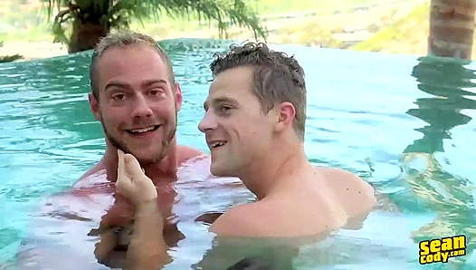 Brock Robbies Hot Poolside Action – Steamy Gay Fun – SeanCody