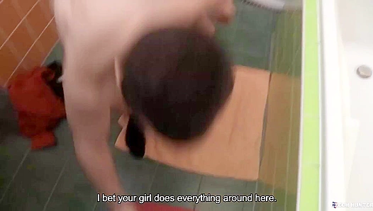 Czech Beauty Gets Rough in Public Restroom Fuck – Hot Gay Action