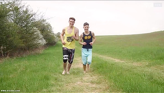 Erik Rides High, Feet First Then Takes Ollie Barns Raw Ass – GayXXX