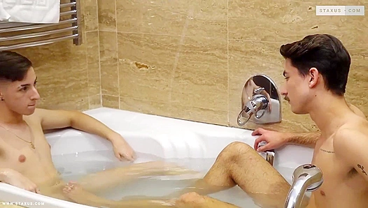 Jonny Montero Pierre Rubberax Ignite the Stall – Hot Shower Sex – GayXXX