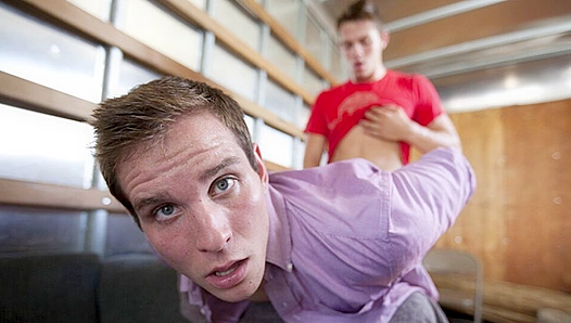 Hunter Ford Takes Dylan Roberts Outside — Hot Outdoor Hookup in Public – 18+