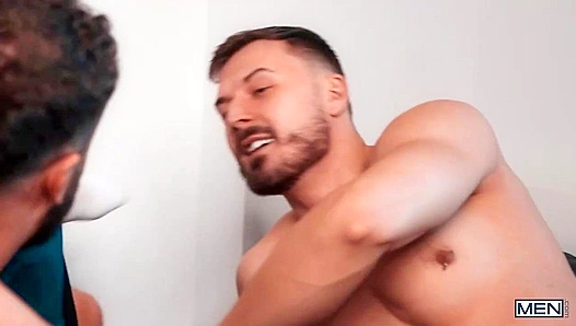 Triple Heat: Malik Takes On Two Hung Gym Studs – Wild Bareback Ride