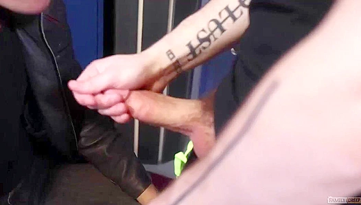 Darron Bluu Christian Ryder: Hot Locker Room Lust Ignites – GayPornX