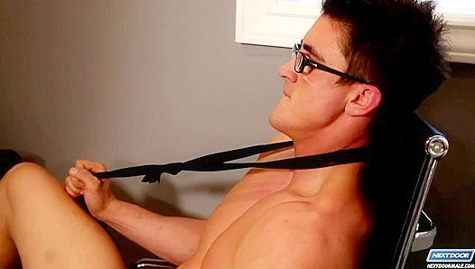 Derricks Wet Dream: Geek Teases Horny Neighbor Before Blowing Loads – NaughtyLads 18+