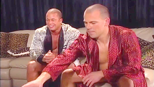 Brock Penn Trent Atkins Go Wild in Steamy Prison Showers – Classic Gay Porno