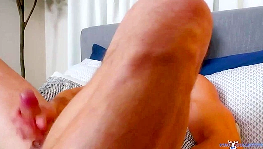 Damien White Loses Control, Riding Hard Fast on Bed — 18+ GayPorn