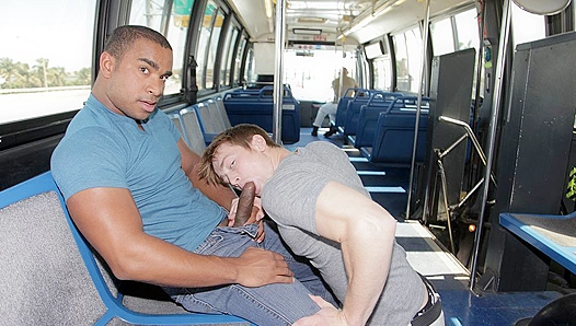 Interracial Heat: Evin Takes Rick Hard on Crowded Bus Ride – 18+