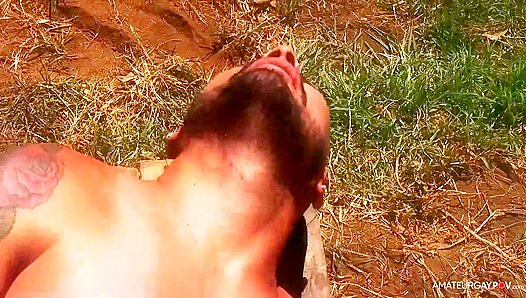 Sun-Kissed Outdoor Fuck: Romeo Davis Takes Hard Dick Under Open Sky – AmateurGayPOV