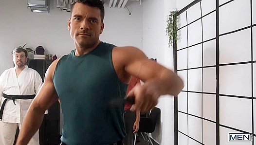 Steamy Sparring: Finn Harding Dominates Presley Scott in Hot Karate Session – 18+