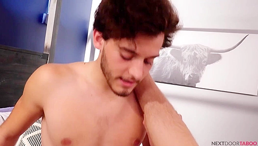 Twink Neighbor Rides Fluffy-haired Guys Thick Dick with Ecstasy – 18+