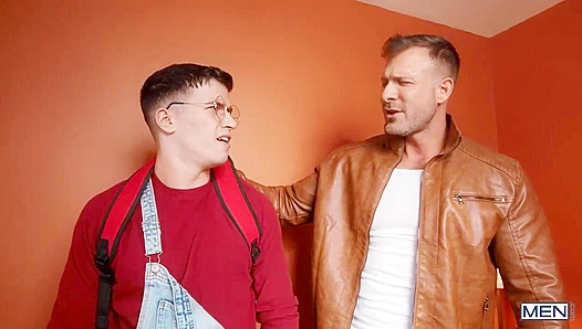 Eager Twink Dominates Huge-Cock Daddy — MaverickSun x Austin Wolf 18+