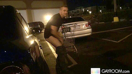 Parking Lot Passion: Two Horny Jocks Edging Bareback Under Streetlights – GayXXX Thrills
