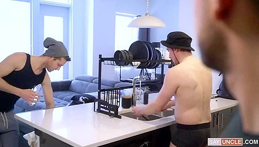 William Moores Hot Frat Threeway Ride – Steamy Gay Orgy Madness – 18+