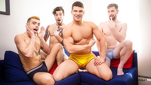 Thyle Knoxx Sean Peek Heat Up a Wild Gangbang—Deep Anal Action Inside