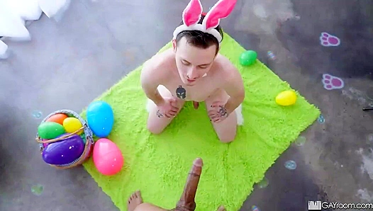 Easter Fever: Josh Cannon A.J. Sloan Go Wild With Bunny-Fueled Passion – Hot Gay Sex Scene