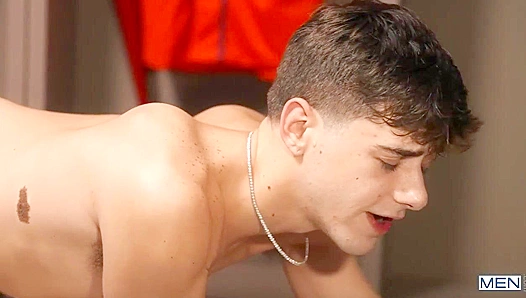 Joey Mills Swallows Coachs Massive Cock — Intense Bareback Sex with Johnny Donovan