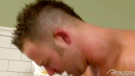 Aiden Takes Jordans Thick Cock In The Steamy Shower – Falcon Studios
