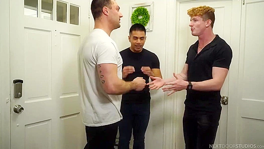 Triple Heat: Damien White, Max Lorde Kye Storm Fuck Wild at Home – GayPornFun