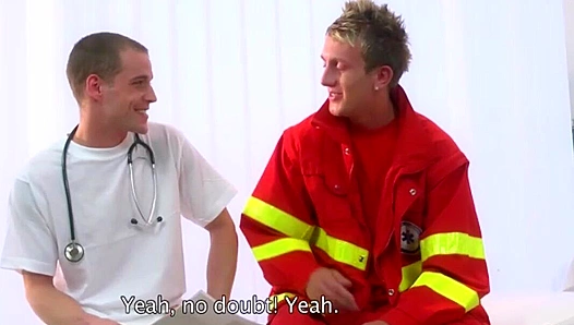 Firefighter Dominates Alex Stevens in Hot Steamy Encounter – Gay XXX Action