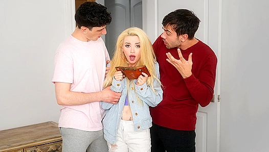 Lola Faes Tight Hole Wrecked by Stepbrothers in Wild 3-Way Fuck – 18+