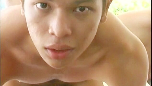 Soaked Squeaky Clean: Twink Rides Hard Outdoors Post-Soap blowjob – NipponHeat 18+