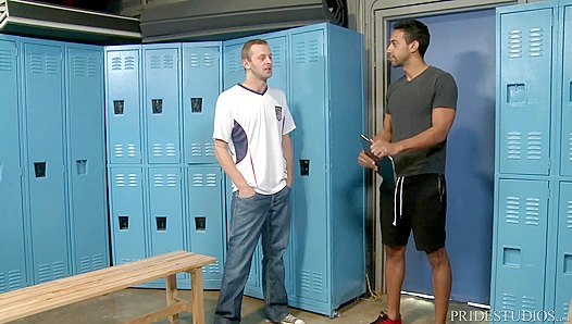 Jay Alexander Gets Pounded Hard by Hunky Trainer in Hot Locker Room Action – 18+