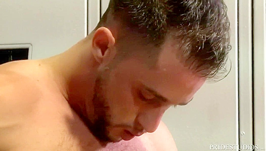 Double Penetration Glory: Brett Bradlys Hot 3-Way Gym Shower Scene – 18+