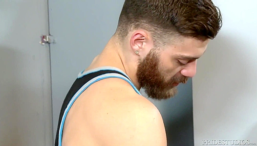 Massive Hardons Clash: Steamy Bareback Sex in a Public Restroom – 18+