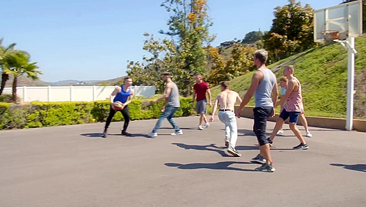 Next Door Hustle: Ballers Blow Off Steam With No Condom Needed – Hot Gay Action