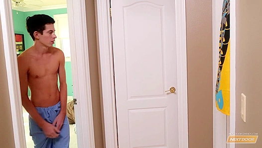 Fresh from the Shower: Horny Twink Next Door Wants Your Thick Cock – 18+