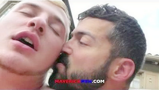 Young Stud Gags on Mavericks Massive Cock – Deep Throat Rough Anal 18+
