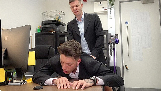 Britains Hottest Stud Takes Control On My Desk — Barely Holds Back His Load