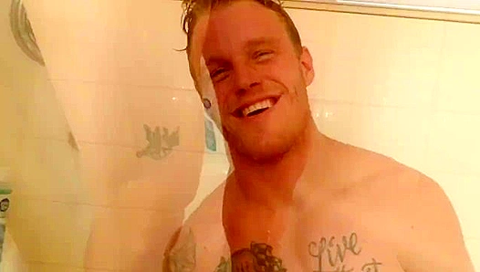 Peeping on Hung Jock Cocks in the Steaming Shower Stall — Gay Peek 18+