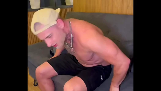 Caught Mid-Stroke: Huge Horny Muscle Studs Thick Cock Reveal – 18+