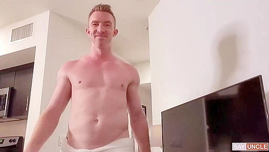 Clark Takes Nicks Huge Rod Deep on the Couch – StayHomeBro 18+