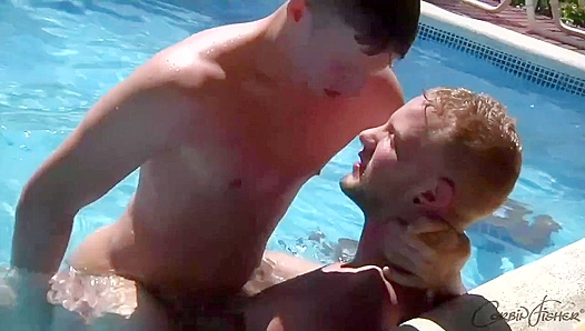 Tom Josh Go All Out — Soaking Wet BJ and Hot Pool Sex – CorbinFishers
