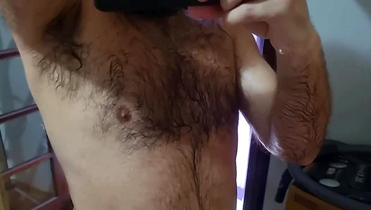 Horny Hairy Bear Moans While JERKING OFF Rock-Hard Dick – Huge Chest Thirst Traps –