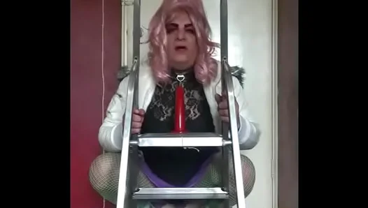 Crossdresser Craves Deep Dildo Stretch + Ass-to-Mouth Action – So Hot