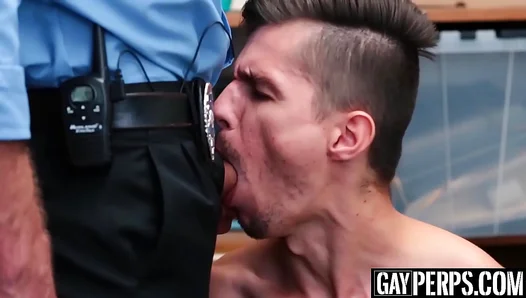 Cuffed Claimed: Cop Takes Him Raw Until Finish – GayPornHeat 18+