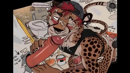 Feral Furry Action in a Steamy Bathroom Gloryhole Encounter – HotYiff 18+