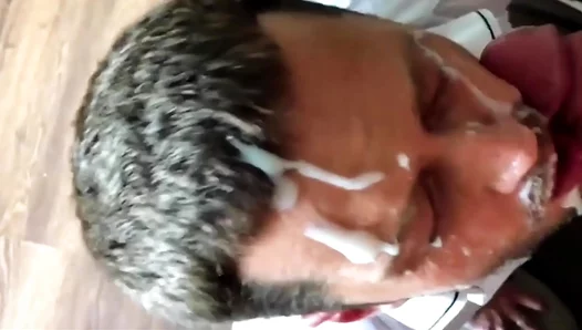 Still Dripping from My Blowjob — Neighbor Cums Hard All Over My Face – 18+