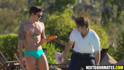 Dakota Payne Teases Hot Pool Guy in Steamy Jock Booty Play – 18+