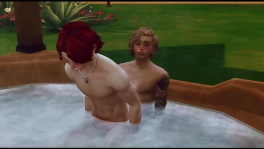 Hot Steamy Fun: Gay Sim Duo Goes Wild in Jacuzzi with Wicked Whims – 18+