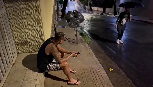 Carioca Feasts on Curvy Miners Ass Beneath Rios Tropical Downpour – Hot Brazilian Gay