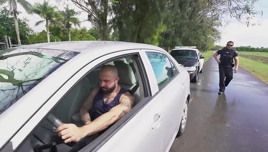 Huge Officer Takes Control: Steamy Outdoor Encounter With Naughty Exhibit Guy – 18+