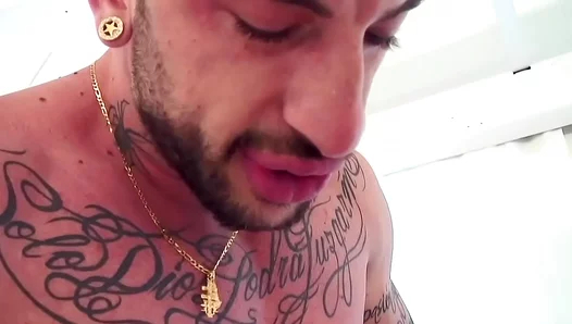 Tattooed Temptation: Sergio Fernand Heat Up with Hot Gay Oral – NaughtyLust 18+